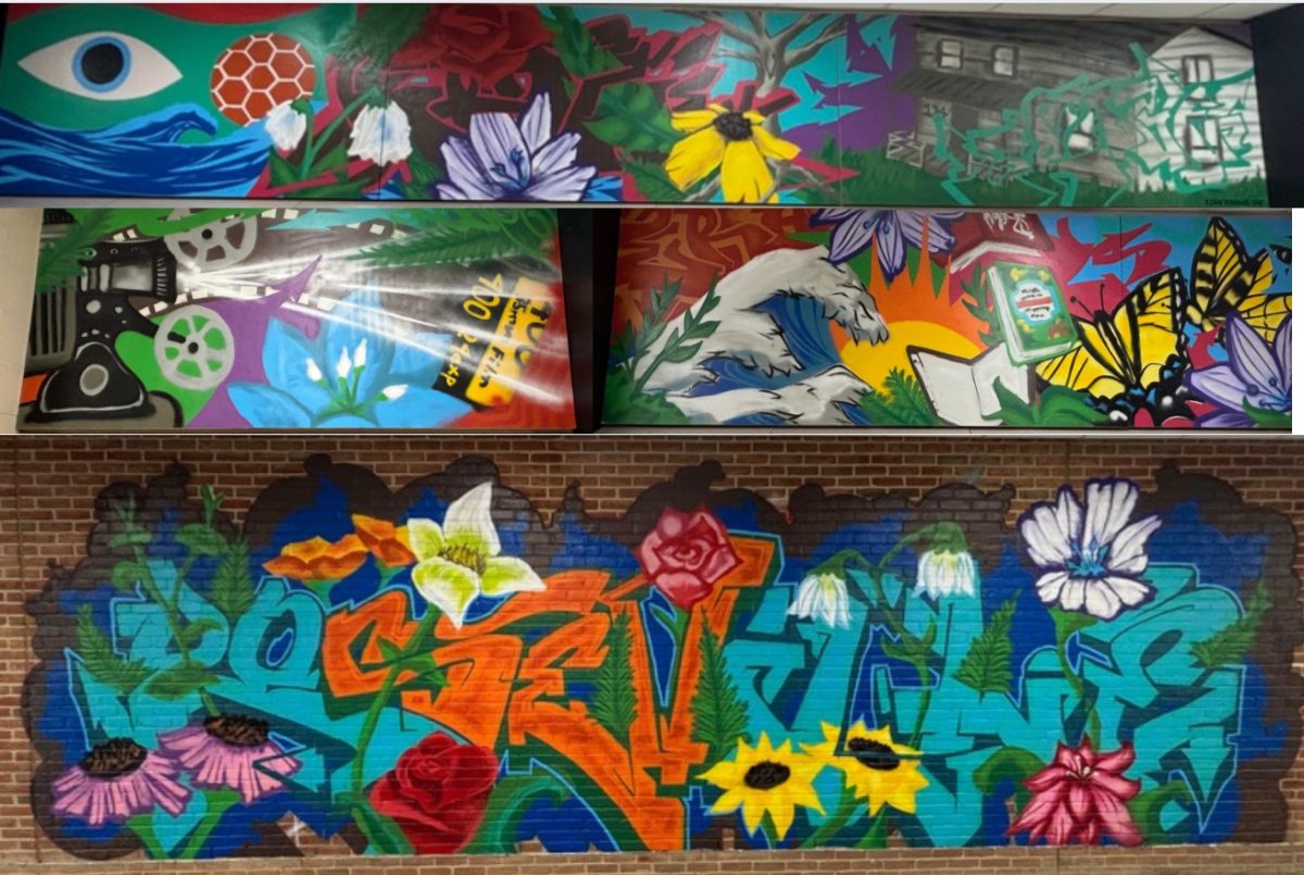 B wing and E wing Murals by Ezra Young