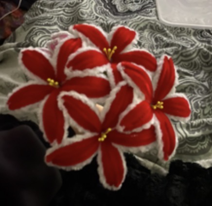 4 flower bouquet made by Kazong Xiong